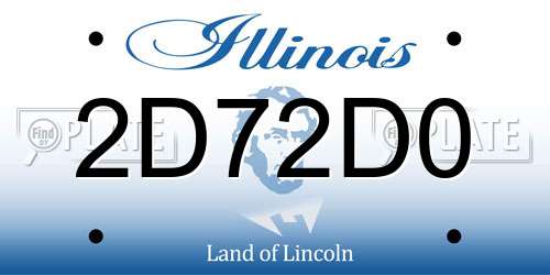 2D72D0 Illinois License Plate