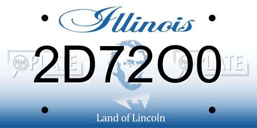 2D72O0 Illinois License Plate