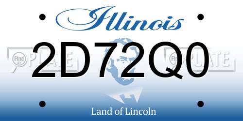 2D72Q0 Illinois License Plate