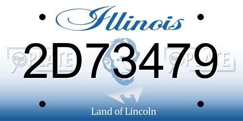 2D73479 Illinois License Plate