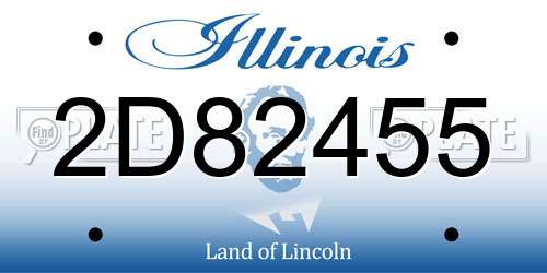 2D82455 Illinois License Plate