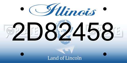 2D82458 Illinois License Plate