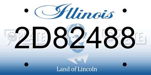 2D82488 Illinois License Plate