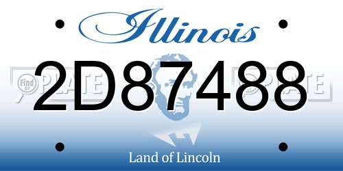 2D87488 Illinois License Plate