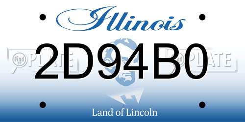 2D94B0 Illinois License Plate