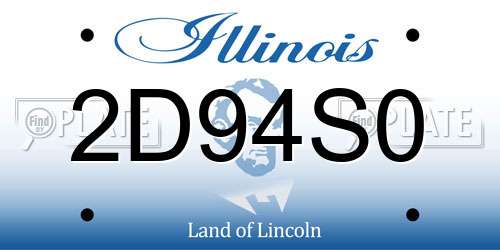 2D94S0 Illinois License Plate