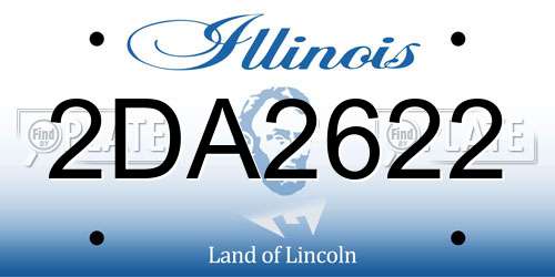 2DA2622 Illinois License Plate