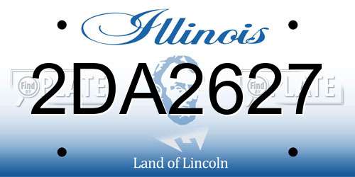 2DA2627 Illinois License Plate