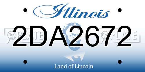 2DA2672 Illinois License Plate