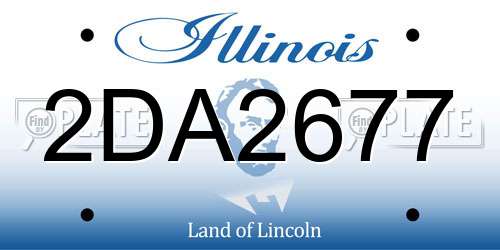 2DA2677 Illinois License Plate
