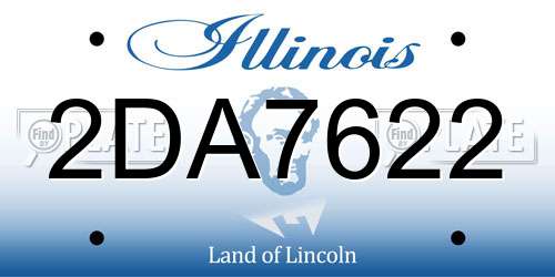 2DA7622 Illinois License Plate