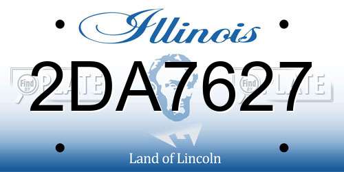 2DA7627 Illinois License Plate