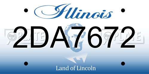 2DA7672 Illinois License Plate