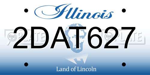 2DAT627 Illinois License Plate
