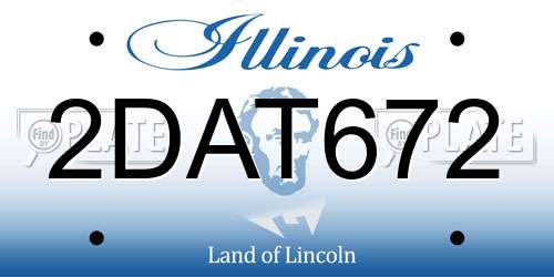 2DAT672 Illinois License Plate