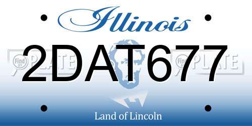 2DAT677 Illinois License Plate