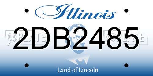 2DB2485 Illinois License Plate