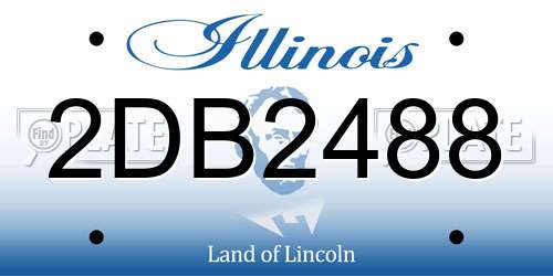 2DB2488 Illinois License Plate