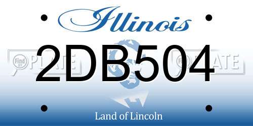 2DB504 Illinois License Plate
