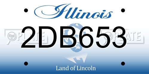 2DB653 Illinois License Plate