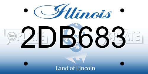 2DB683 Illinois License Plate