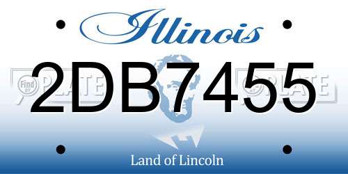 2DB7455 Illinois License Plate