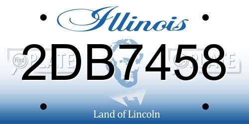2DB7458 Illinois License Plate