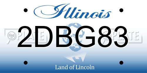 2DBG83 Illinois License Plate