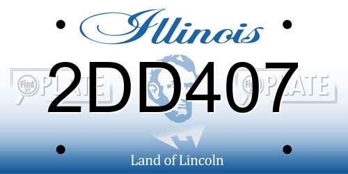 2DD407 Illinois License Plate