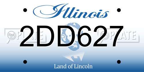 2DD627 Illinois License Plate