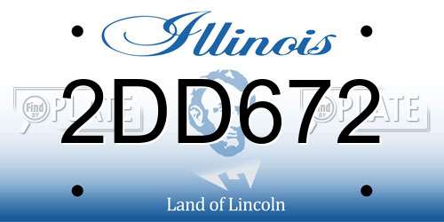 2DD672 Illinois License Plate