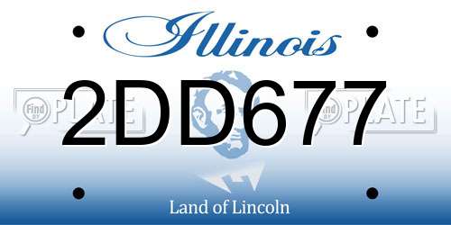 2DD677 Illinois License Plate