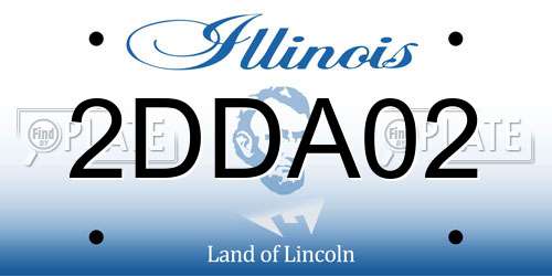 2DDA02 Illinois License Plate
