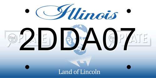 2DDA07 Illinois License Plate