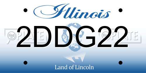 2DDG22 Illinois License Plate