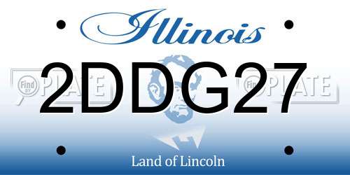 2DDG27 Illinois License Plate
