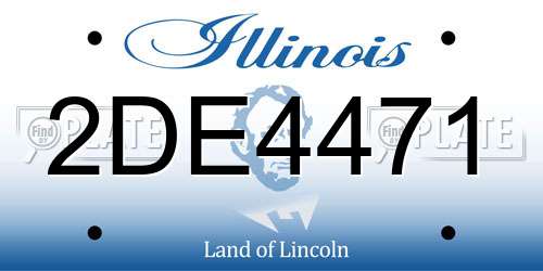 2DE4471 Illinois License Plate