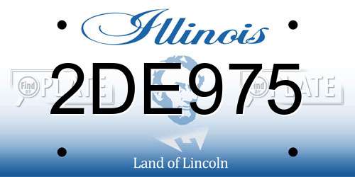 2DE975 Illinois License Plate