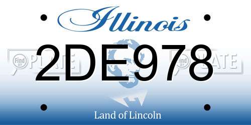 2DE978 Illinois License Plate