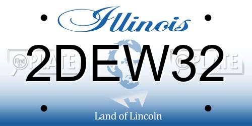 2DEW32 Illinois License Plate