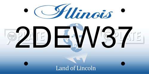 2DEW37 Illinois License Plate