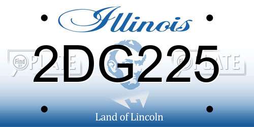 2DG225 Illinois License Plate