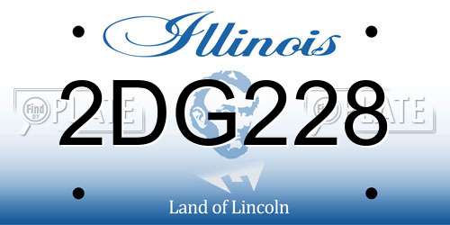 2DG228 Illinois License Plate