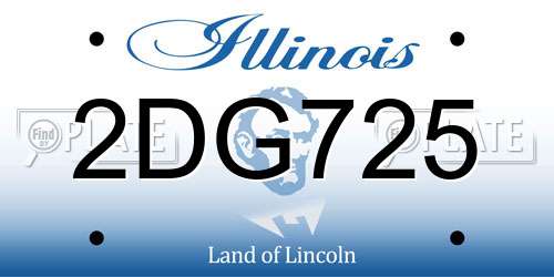 2DG725 Illinois License Plate
