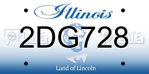 2DG728 Illinois License Plate
