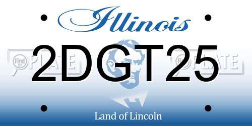 2DGT25 Illinois License Plate