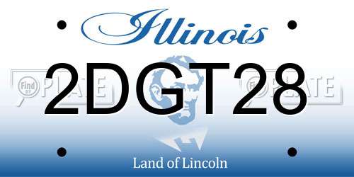 2DGT28 Illinois License Plate