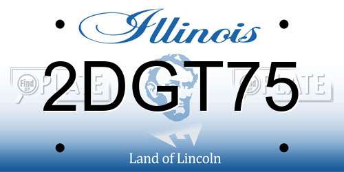 2DGT75 Illinois License Plate