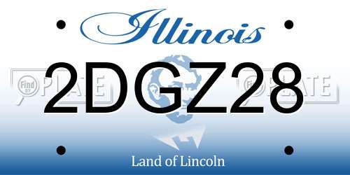 2DGZ28 Illinois License Plate