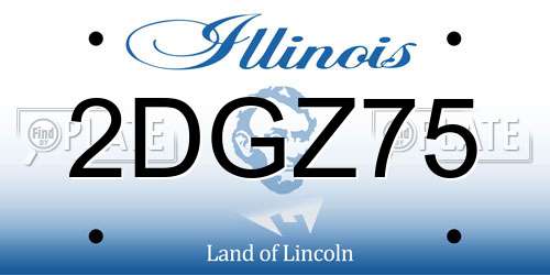 2DGZ75 Illinois License Plate